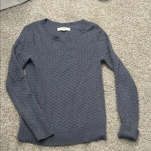 LOFT Women's Textured Blue Sweater